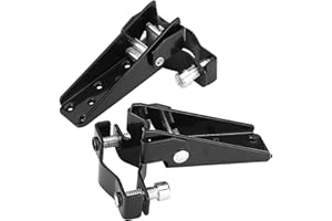 BOROCO Poggiapiedi Moto Universali, Kit da 2 Pezzi in Metallo Nero Resistenti all’Usura – Pedali Pieghevoli per Guida con Sostituzione Diretta Senza Modifiche