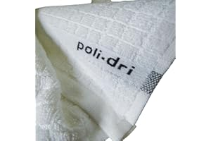 Samuel Lamont & Sons Poli-Dri Tea Towel White, Size 50cm x 70cm, 100% Cotton Terry Towelling , Ultra-absorbent & Super Soft , Machine Washable, White, One Size