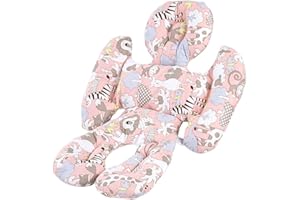 TOPOQ Pram Liner Car Seat Insert Baby Stroller Seat Cushion Head and Neck Support for Newborn Infant Universal Buggy Seat Liner Soft Pram Cushion Insert For Pushchair High Chair Bassinet