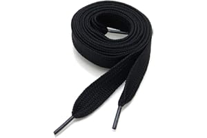 WELKOO Lacets plats, lacets résistants 100% cotton, 1 paire. Plusieurs couleurs et longueurs disponibles. Compatible avec Nike, Adidas, Converse, Reebok, New Balance, Jordan, Puma et beaucoup d'autres.