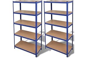 N.G. NICCOLAI - NICCO SHOP - SCAFFALE METALLO 5 RIPIANI IN MDF 90X40X180(H) CM. (2, Blue)