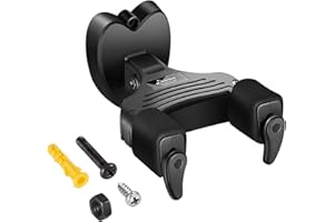 Donner Soporte Guitarra Pared, Colgador de Pared para Guitarra Eléctrica Acústica Clásica/Bajo/Guitalele/Banjo/Mandolina, Bloqueo Automático Diseño Adecuado, Negro, 1pcs