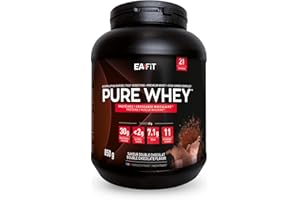 WHEY PROTEIN - Double Chocolat - EAFIT - Marque Française N°1 en Nutrition Sportive - 30g de Proteine Whey - BCAA - Shaker Proteine - Pre Workout, Musculation - Protéines Whey - 850 g