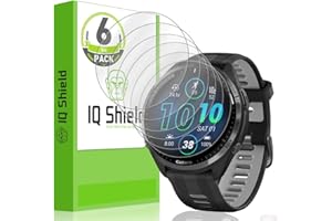 IQShield Protector de pantalla compatible con Garmin Forerunner® 965 (paquete de 6) película transparente antiburbujas