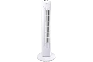 SUNTEC Turmventilator mit Timer | Säulenventilator Weiss | CoolBreeze 7400TV - Leise 45 Watt | Ventilator 3 Stufen | Turm Fan Kühler Windmaschine | für Schlafzimmer, Büro, Balkon
