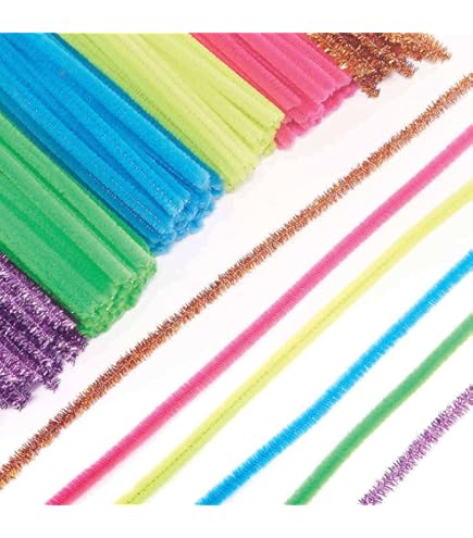 Fils Chenille Baker Ross Dorés Et Argentés (Lot De 72 Fils Chenilles