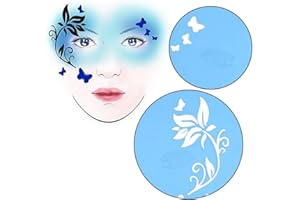 ‎SEMME 7styles / set Wiederverwendbare Gesichtsfarbe Schablone Körper Malerei Vorlage Blume Schmetterling Gesichts Design