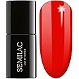 SEMILAC 317 Neon Red Nail UV Gel Polish | Long Lasting and Easy to Apply | Soak off UV/Led | Perfect for Home and Professional Manicure and Pedicure 7 ml