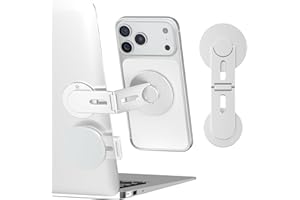 CloudValley Portátil Soporte Magnético para Teléfono, Holder de Cámara de Continuidad Ajustable en 360° para iPhone y Todos los teléfonos, para Tesla, PC, Monitor de Gimnasio, Plata