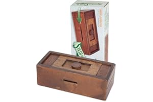 Bits and Pieces Stash su Efectivo Secreto del Enigma del Rompecabezas Caja de Madera Secreto Compartimiento Juego de Cerebro para Adultos