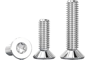 SHUNCHG 20 pcs M6x30mm Countersunk Screws, M6 Flat Head Machine Bolts 30mm, A2 Stainless Steel Torx Drive Hex Socket Countersunk Screws for Furniture, Wood
