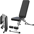 MAX STRENGTH Multi-angle Adjustable Strength Training Weightlifting Bench for Full Body Multi-Functional Workout Exercise Dumbbell Bench Press Weight lifting Chair Folding Save Space, for Home, Gym
