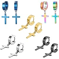 Flongo 2pc Boucle D'oreille Acier Inoxydable Rivet Spike Rond Strass Faux Diamant Clou D Oreille