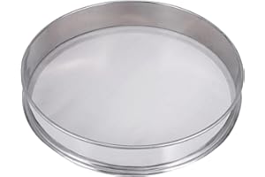 YEARNINGLIFE Extracteur de pollen d'herbes en acier inoxydable, tamis à farine, tamis à échantillons de riz, tamis à sésame, 150 mailles, tamis à farine, tamis empilable en acier inoxydable pour cuisine, farine,