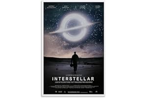 Eiebate Poster del film Interstellar, poster classico di fantascienza, poster per stanza, decorazione artistica da parete per camera da letto, 30 x 45 cm