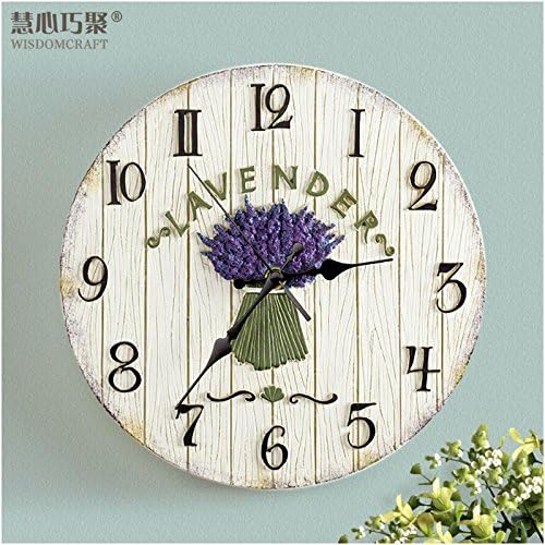 European-Style Living Room Wall Clock Creative Art Of Garden Wall Clock Round Clock Mute Eastern Mediterranean Clock Bell Diameter: 27Cm. 10 Inch