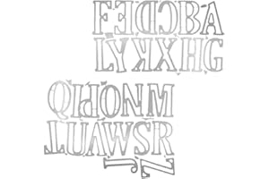 OULENSY 5 Centimetri 2 Pollici Di Grandi Dimensioni Big Alfabeto Lettere in Metallo Stampini Da Taglio Per Scrapbooking