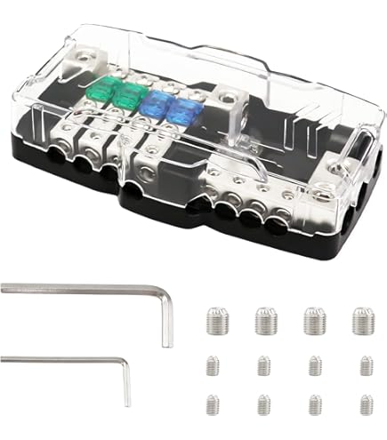 1x Mega 4x Midi Fuse zekeringhouder, geschikt tot 500 ampère - Nautic