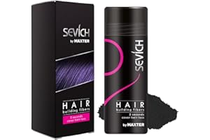 MAXTER Fibras Capilares Negro 25g - Microfibras Capilares de Algodón en Polvo 100% Natural para Disimular Calvicie y Alopecia al Instante - Fibra Capilar Hombre y Mujer - Hair Fibers