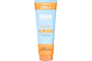 ISDIN Fotoprotector Gel Cream Crème Solaire SPF 50 (250ml) | Crème solaire pour le corps à usage quotidien | Hydrate comme une crème et est absorbé rapidement