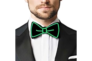 SOUTHSKY Novedad Pajaritas Led Luminoso Corbata Brillante de EL Wire Light Up Strap Adjustable for Fiestas Halloween Costume Cosplay Party (Verde Fluorescente)