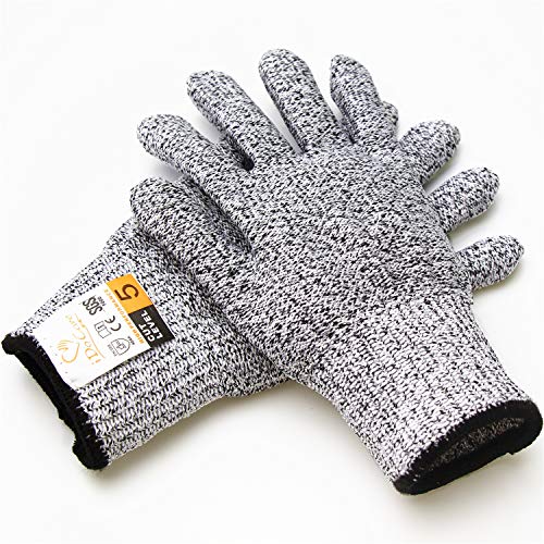 Preisvergleich Produktbild idocare Schnittfest Handschuhe – high Performance EN388 Schnitt Level 5 Schutz, Lebensmittelqualität – Safty Handschuhe für hand Schutz und yard-work, Küche Handschuh für Schneiden von und zum
