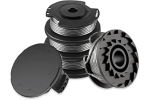 Viilich 4 Bobine Rechange pour Coupe Bordure,Pour Bosch ART 23 SL/ART 26 SL/ART 2300/ART 23-28/ART EASY(F016800569/F016800385),avec 1 pièce Couvercle(F016F04557),pour tondeuse à gazon Bosch