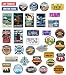 Produktbild makstore 42 Stücke World Tour Aufkleber Set, Vintage Vinyl Stickers für Laptop Auto Motorrad Fahrrad Graffiti Patches Skateboard Pad Phone wasserdicht