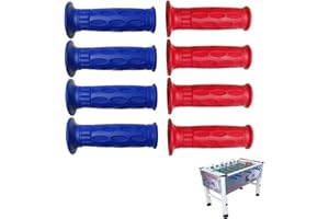 Roberto Sport Calcio Balilla Competition, omologato FICB, Serie Completa 8 manopole PRO Italy Professionali Colori Rosso, Blu