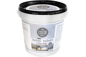My COLOR Room Beton Effekt (Grau, 1L) Effekt Paste zum Basteln für drinnen und draußen - Betonoptik Farbe - Beton für Kreative Deko - Betonfarbe zum Basteln - Made in Germany