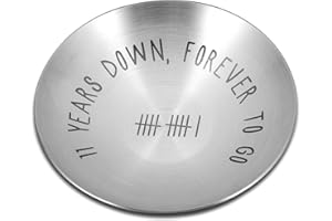 FLEURE ESME 11 Year Steel for Her Him - Wedding Day Gifts for Women - Bridal Gift for Wife Girlfriends - Valentines Christmas Birthday Jewelry Ring Holder