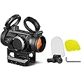 TREYTECH Summit Pro, Red Dot Sight,1x20mm 2MOA Red dot Scope Auto On & Off Motion Awake Compact Optics with Riser and Low-Profile Mount, Flip Up Lens Covers (Summit Pro with Lens Protector)
