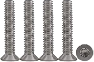 Drenky 25 pièces M4 x 40 Vis à tête fraisée Vis Torx en acier inoxydable 304 Vis à Métaux Entraînement Standard Vis entièrement filetées Pour l'équipement de machine et les meubles à la maison