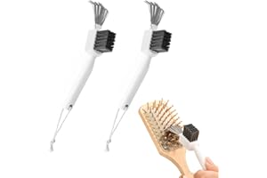 AABDTYYD 2 Pezzi Pulisci Spazzola Per Capelli,2 In 1 Per La Pulizia Delle Spazzole Per Capelli,Spazzola Per La Pulizia Dei Capelli,Mini Strumento Per Rimuovere Peli,Polvere,Sporco,Lanugine