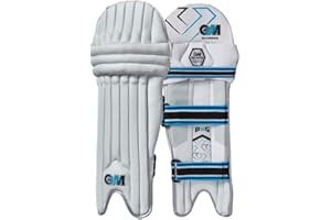 Gunn & Moore GM Cricket Batting Pads, Ben Stokes Diamond, High Density Foam & Reverse Cane, Left or Right Handed, 1 Pair, White