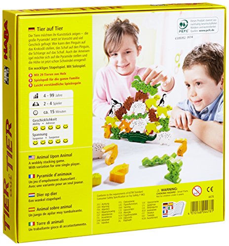Imagen principal de Haba 4478 Tier auf Tier - Juego infantil para apilar animales (en alemán)