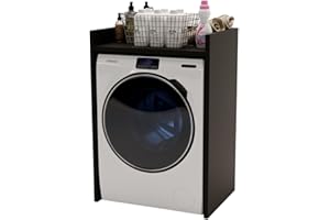 ‎CRAFTPAK CraftPAK Waschmaschinenschrank geeignet für Waschmaschine & Wäschetrockner, Waschmaschinenschrank Überbauschrank, Badezimmermöbel Größe 66x97x62 cm Farbe Schwarz