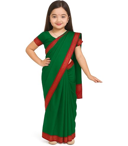 Buy Kathak Indian Classical Dance Costume for Girls and Females-Green |  Without Jewellery 4-5 Years Online at Low Prices in India