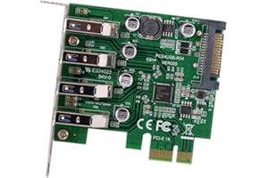 CY Card Low Profile 4 Ports PCI-E to USB 3.0 HUB 5Gbps PCI Express Expansion Adapter 5Gbps for Motherboard