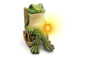 TNSLAND Grenouille Décorative Solaire avec LED pour Jardin Extérieur, Animaux Solaires, Décoration, Figures et Statue pour Extérieur