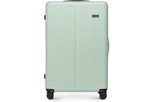 WITTCHEN Stripes Line Großer Koffer 76,5 x 50 x 29 cm (XL) | Hartschalen-Trolley ABS 96 l, 4 Rollen 360° | Koffer groß für Lufthansa/Eurowings/Ryanair, zahlenschloss, teleskopgriff | Farbe: Mintgrün