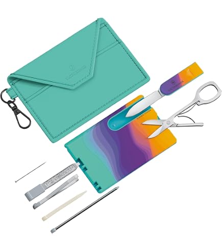 Victorinox Swiss Card Classic Personalizzata Con 10 Funzioni - Blu Trasparente, Regalo Uomo