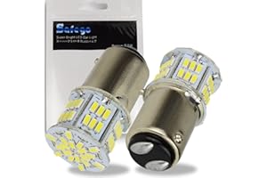 Safego 2x Lampadine LED 1157 BAY15D per Auto Moto Fanalini Direzionali Luce di Parcheggio 2057 2357 6000K 54SMD 3014 Bianco 12V