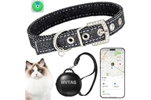 AOIKOY Collare del Tracker GPS dell'animale domestico del Gatti Collare+ intelligente Tracker Localizzazione in tempo reale/portata illimitata per i Gatti Dimensione regolabile impermeabile solo per IOS