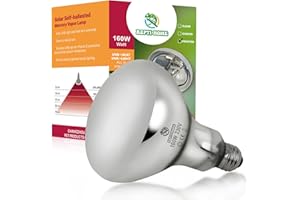 REPTI HOME UVA UVB Lampe Chauffante Pour Reptiles, 160W E27 Ampoule Lampe UVB, Lampe Chauffante Pour Reptiles Et Amphibiens, Tortue