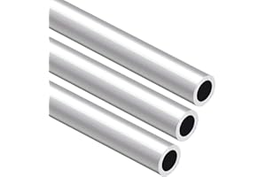 TA-VIGOR 3Pcs 6063 Aluminum Round Tube, 11mm OD 7mm ID 300mm Length Metal Seamless Straight Tubing Aluminum Pipe for Home Furnishing, Machinery, DIY Handicraft