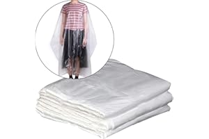 O'WODA Mantelle per Parrucchiere Monouso, 160 * 130 cm, Materiale in PVC, Impermeabile Panno, adatta per Parrucchiere, Famiglia e Negozi di Bellezza (50 pcs)