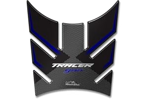‎RESIN BIKE Resin Bike Aufkleber für Motorrad Kompatibel mit Yamaha Tracer 900 2018-2020. Tankabdeckung vor Stößen und Kratzern. 3D-Harzklebstoff Hergestellt in Italien Metallicblau - Stickers