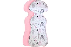 ByBoom Basics Baby Sitzauflage, Sitzeinlage 77x32 cm, Baumwoll- und Frotteeseite, Universal für Babyschale, Autositz, Kinderwagen, Buggy, Fahrradanhänger - OEKO-TEX 100, Made in EU