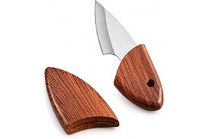 Mini Stainless Steel Wooden Handle Pocket Kitchen Knife Multi-Purpose Box Cutter for Short Fish,Vegetables,Fruits Keychain Po